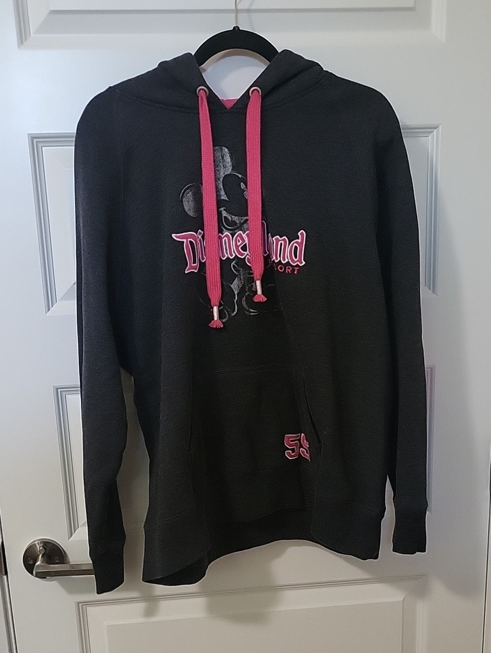 Disneyland Resort Black/Grey Hoodie with Pink Accents Size 1X